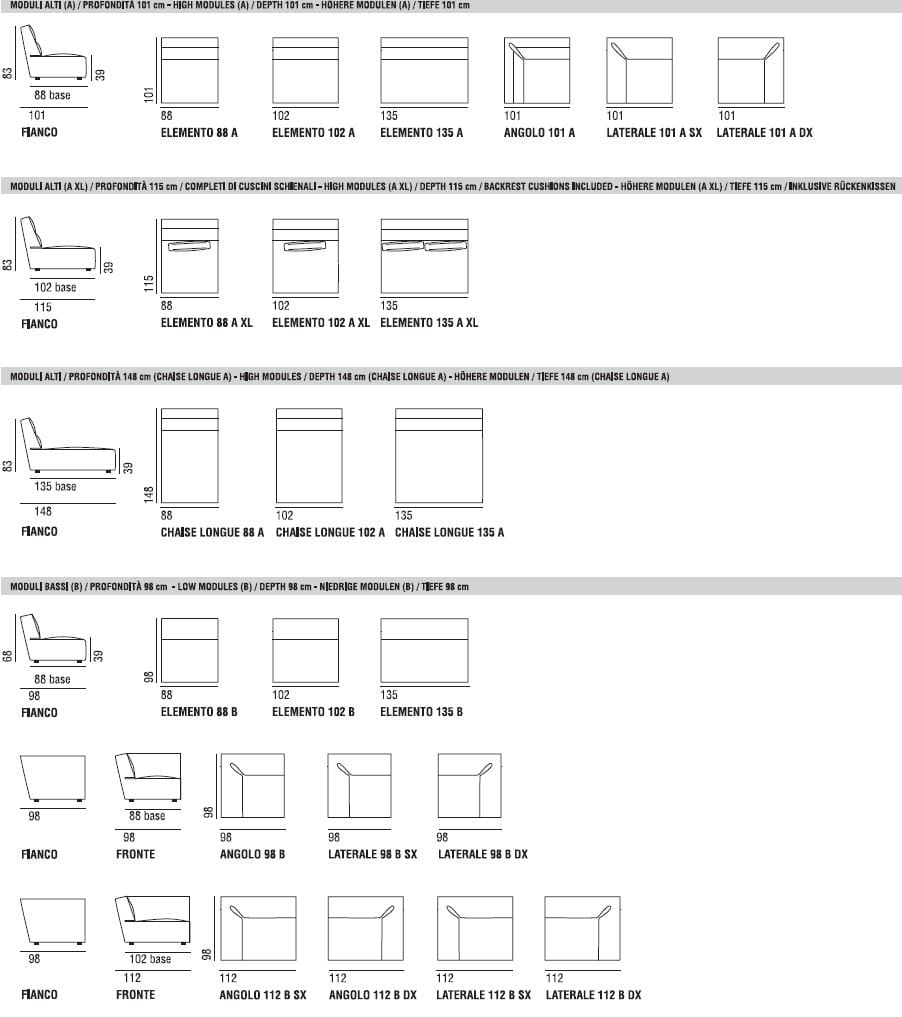 Кожаный диван Verzelloni Джо ARCH-00014042 - Вид №1