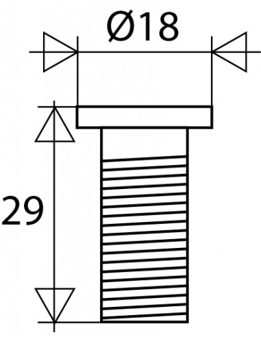 025900 000 00  Винт для центрального крепления слива под раковину черный, 2 шт. Valentin Чернить  - Вид №2