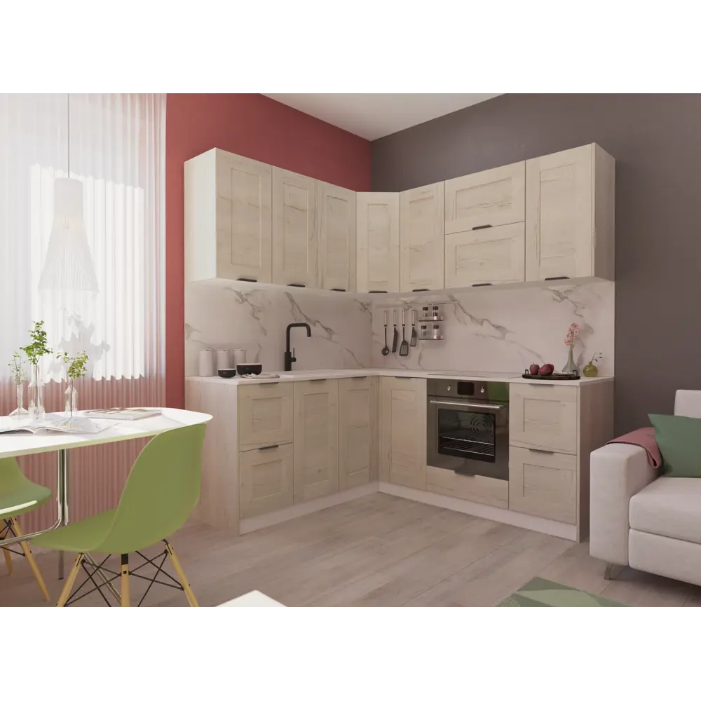 Фасад кухонный DELINIA ID Касли 14,7×102,1 см в стиле светлого дерева 86881015 STLM-0882758 - Вид №5