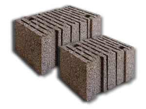 Облегченный бетонный блок