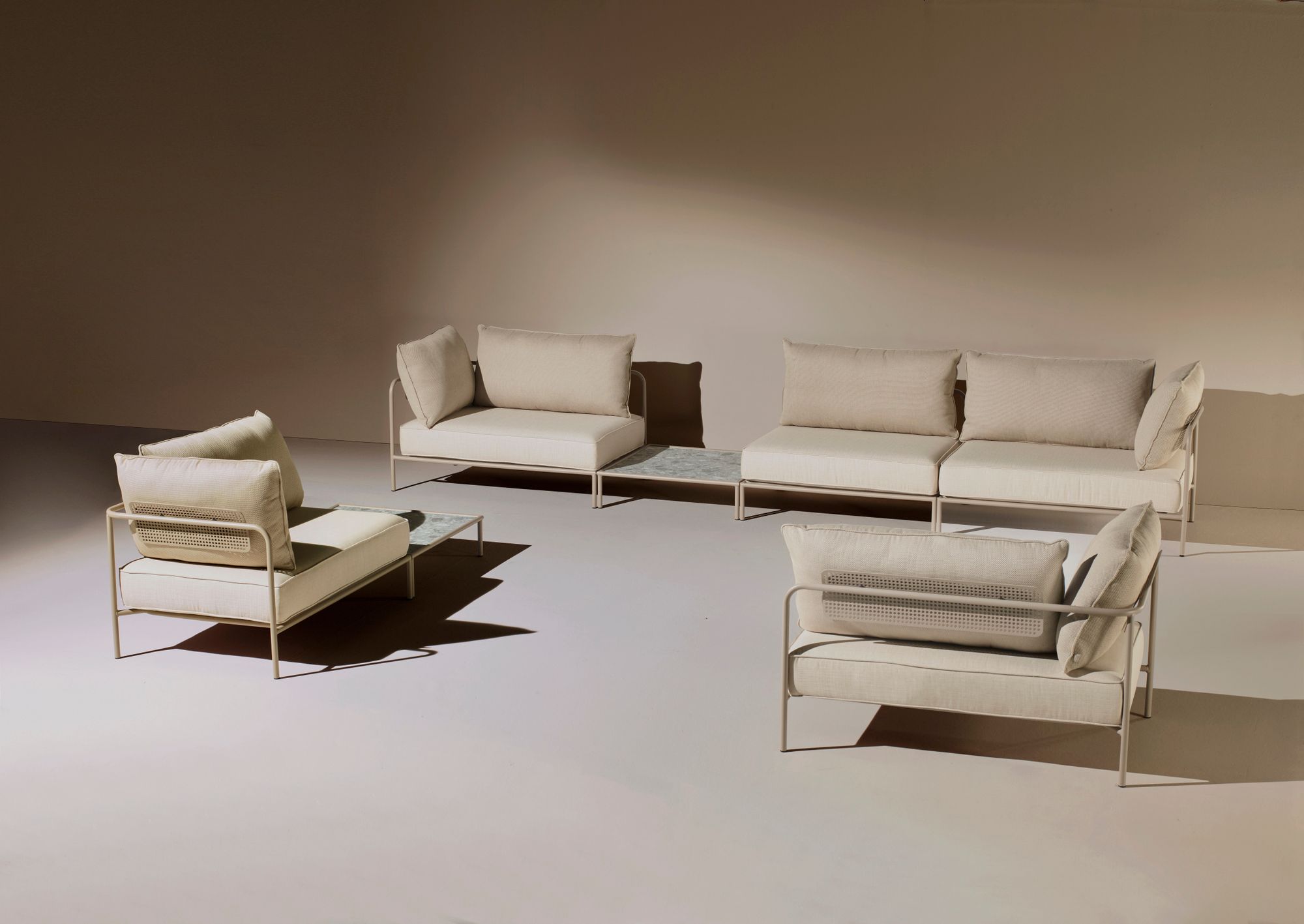 Окрашенный стальной садовый стол и столешница HPL S-CAB лоскут ARCH-00102797 - Вид №11