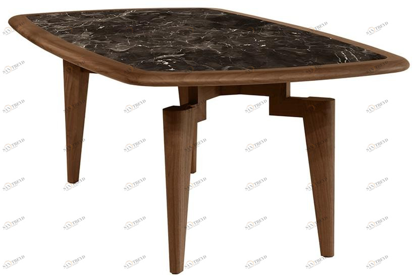 Mobi Прямоугольный стол из дерева и мрамора Nikea sun-id-1354429
