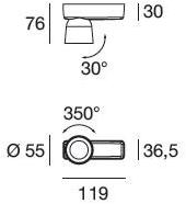 Linea Light Group Регулируемый светодиодный светильник из алюминия Minion sun-id-1368668 - Вид №2