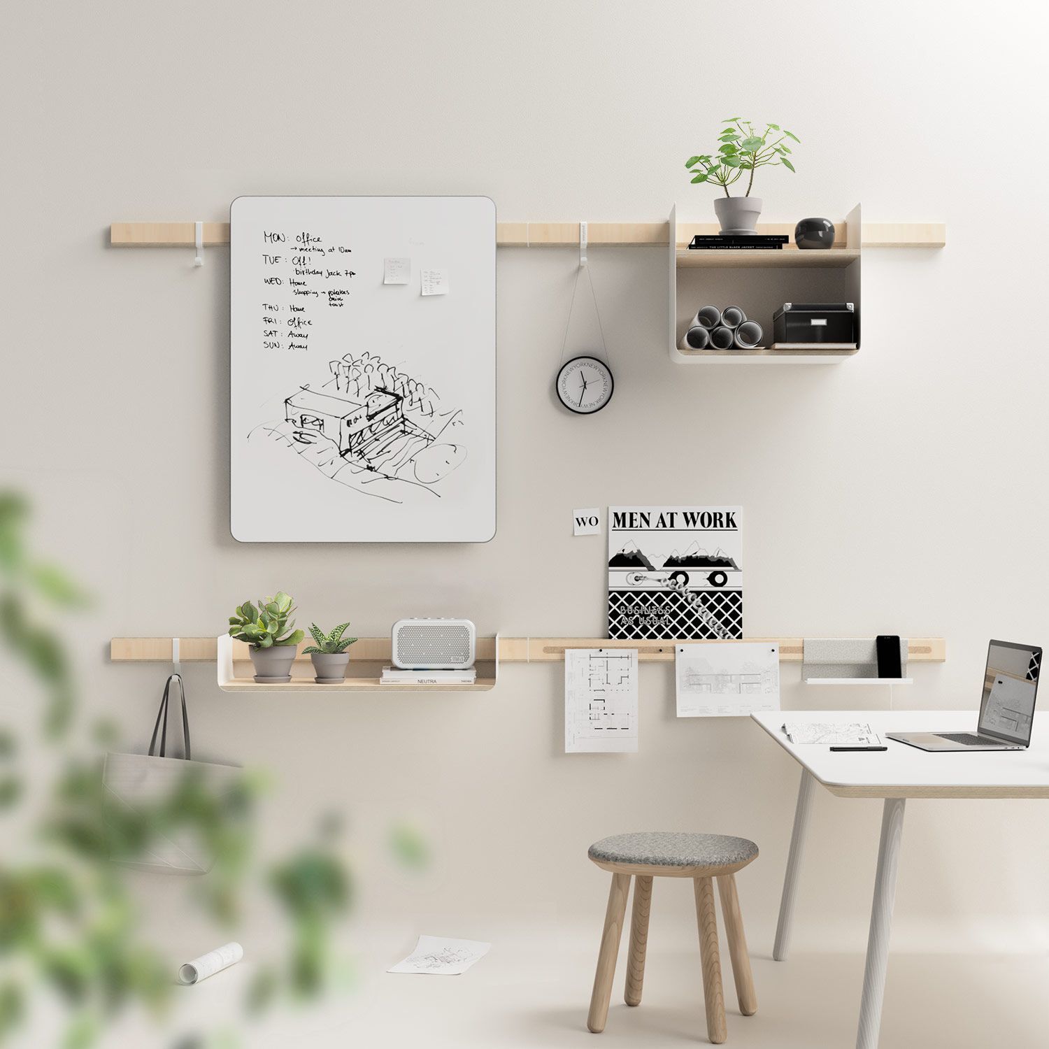 Деревянная система полки с доской Variand Furniture H01 ARCH-00105710 - Вид №3