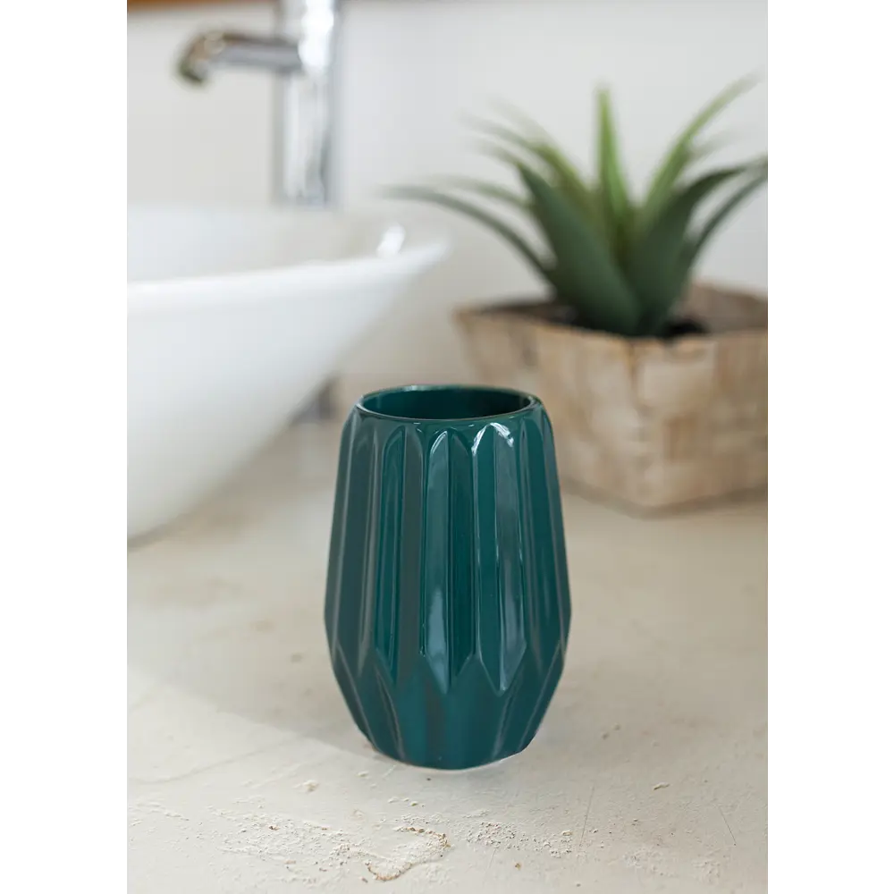 Стакан для зубныx щеток Emerald керамика изумрудный 82369126 STLM-2037537 PROFFI HOME - Вид №2