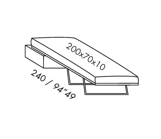 Ткань съемная кровать пуф Meridiani ARCH-00112116 - Вид №3