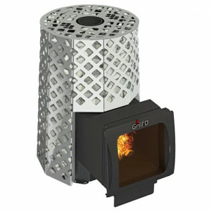 Печь для бани GRILL'D Violet Steel Romb Long Window Max PRO с закрытой каменкой