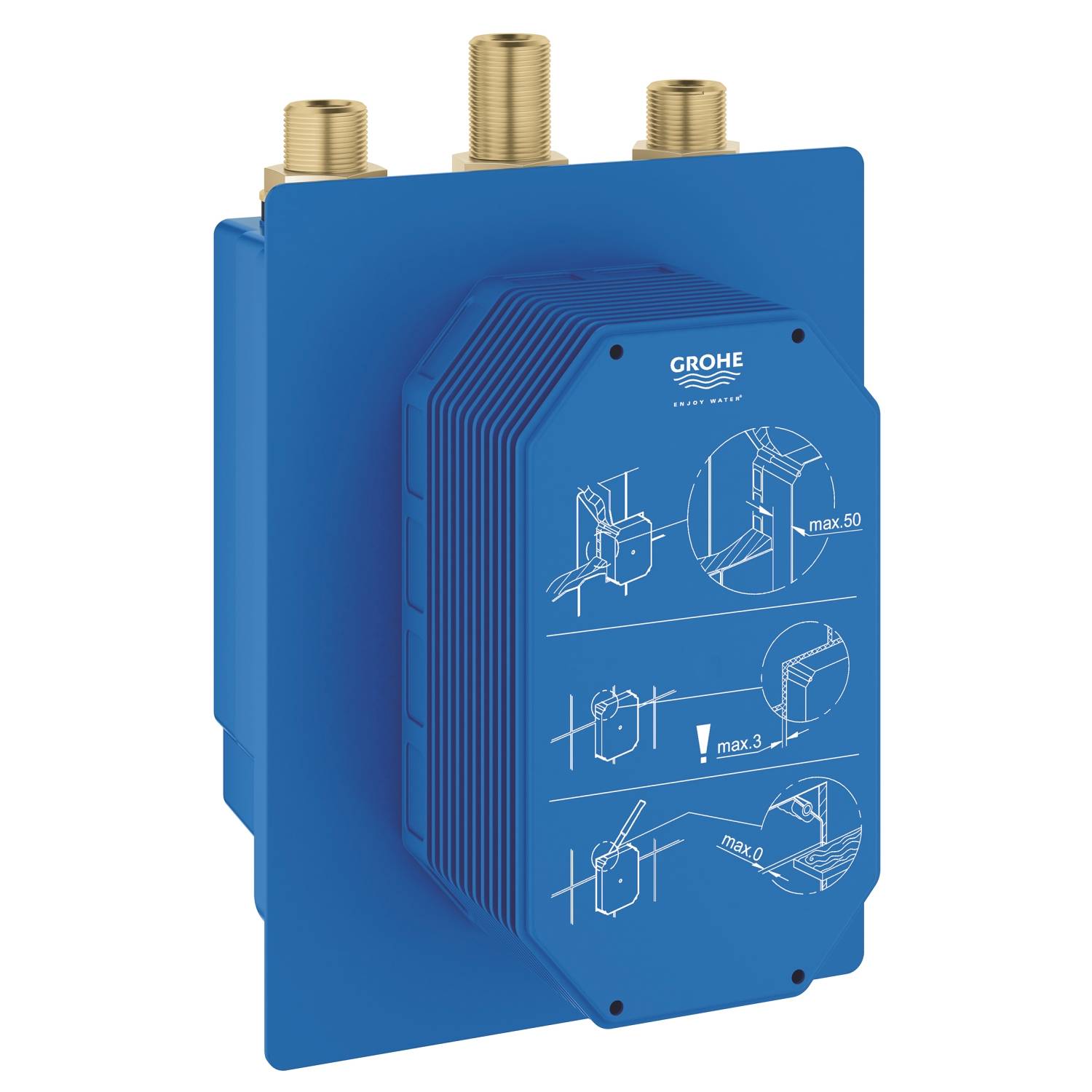 Термостатический смеситель для душа GROHE Eurosmart Cosmopolitan E Special, встраиваемый механизм, скрытый монтаж, питание от сети, хром (36459000)