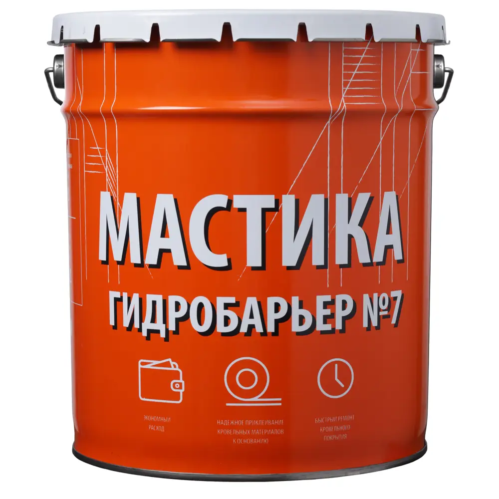 Мастика приклеивающая Гидробарьер №7 для кровли 18 кг 86731971 STLM-2074425 Santreyd Не применимо