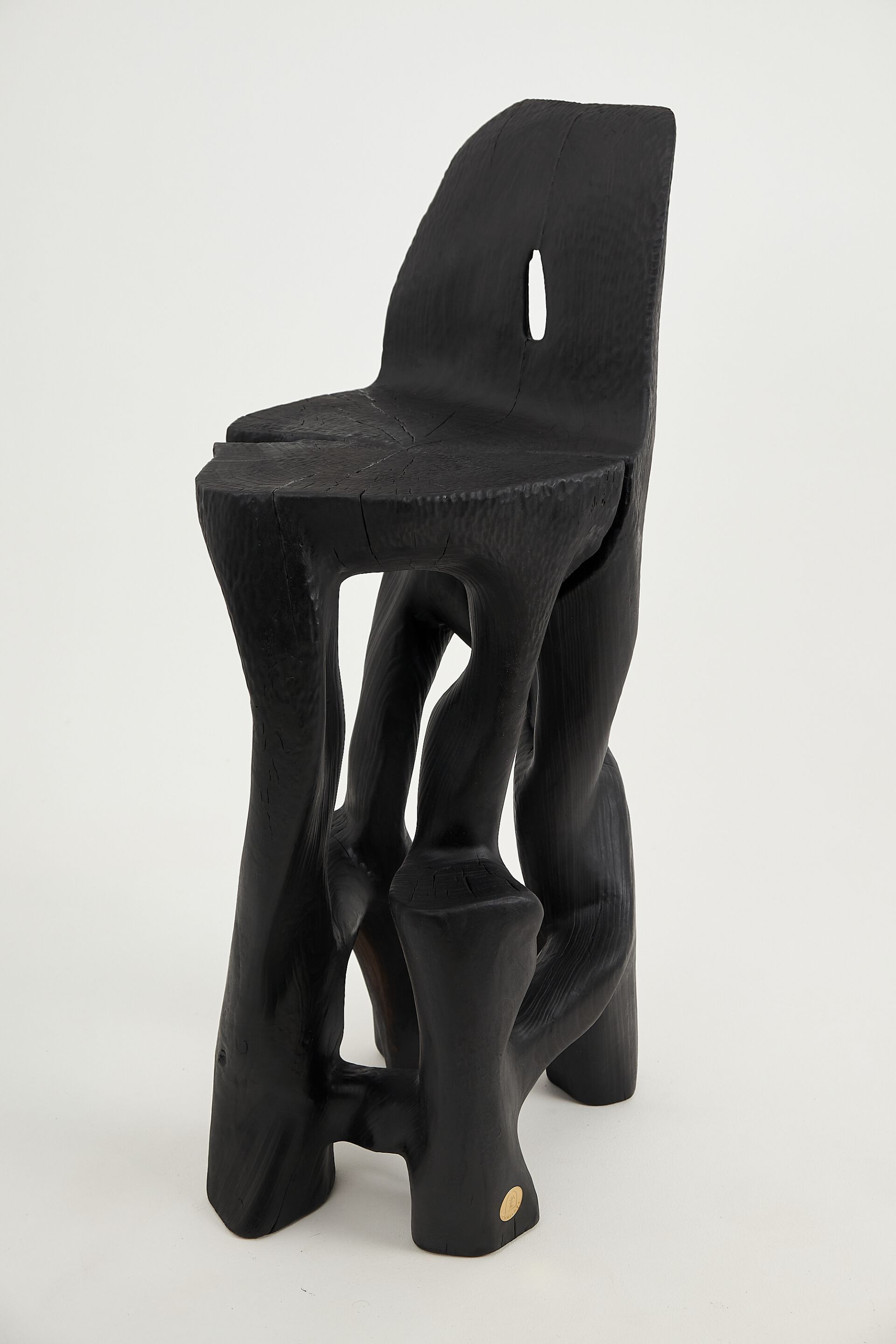 Высокий деревянный стул со спинкой Logniture Makha ARCH-00085057 - Вид №2