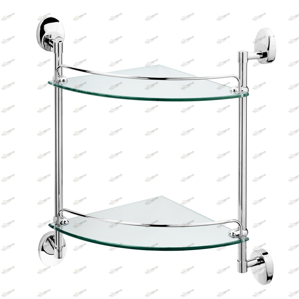 Полка двойная Raiber R70128 стеклянная, угловая R70128 Santreyd 