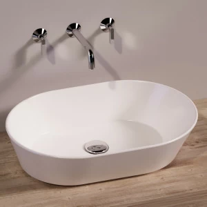 WA02BIANCO Накладная раковина на столешницу  овальная Simas