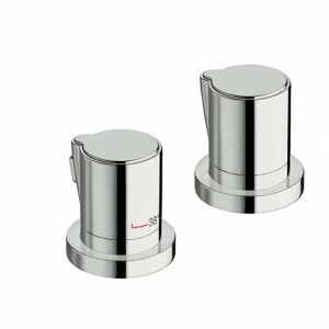 CRIXE143 Смеситель для ванны с термостатом, установленный на террасе, с переключателем на 3 выхода и ручкой из ABS Cristina Rubinetterie