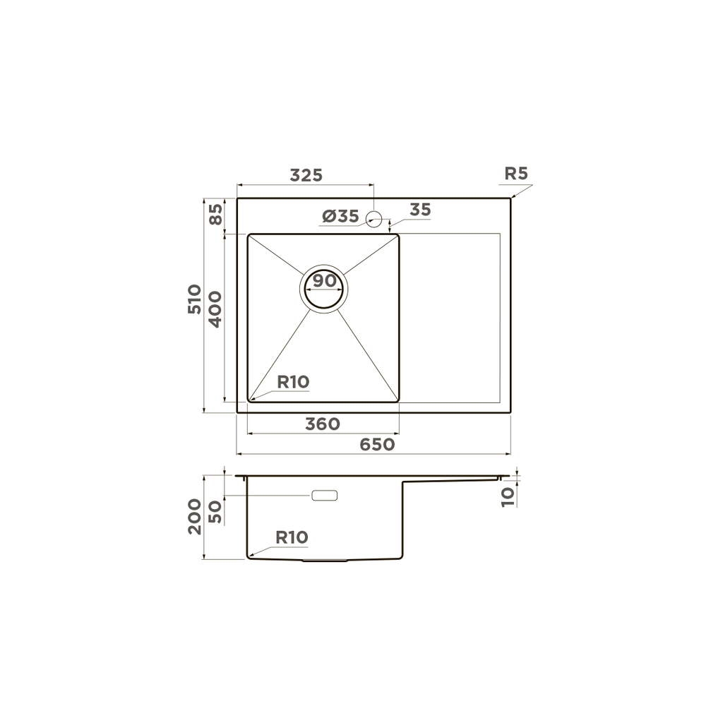 Кухонная мойка Akisame 65 GM-L OMOIKIRI 4973097 - Вид №3