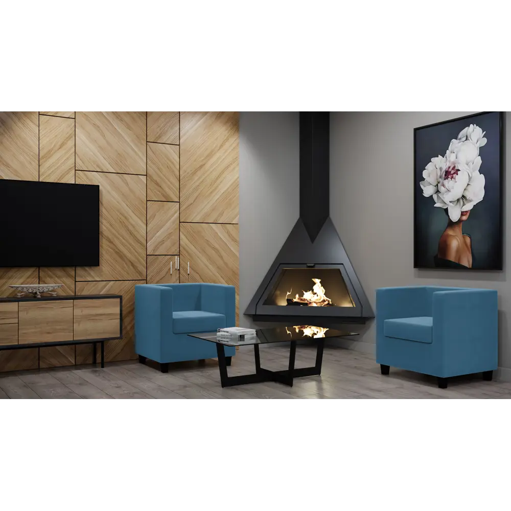 Кресло полиэстер Seasons Корса 73x65x73 см цвет голубой 85151537 STLM-2182155  - Вид №3