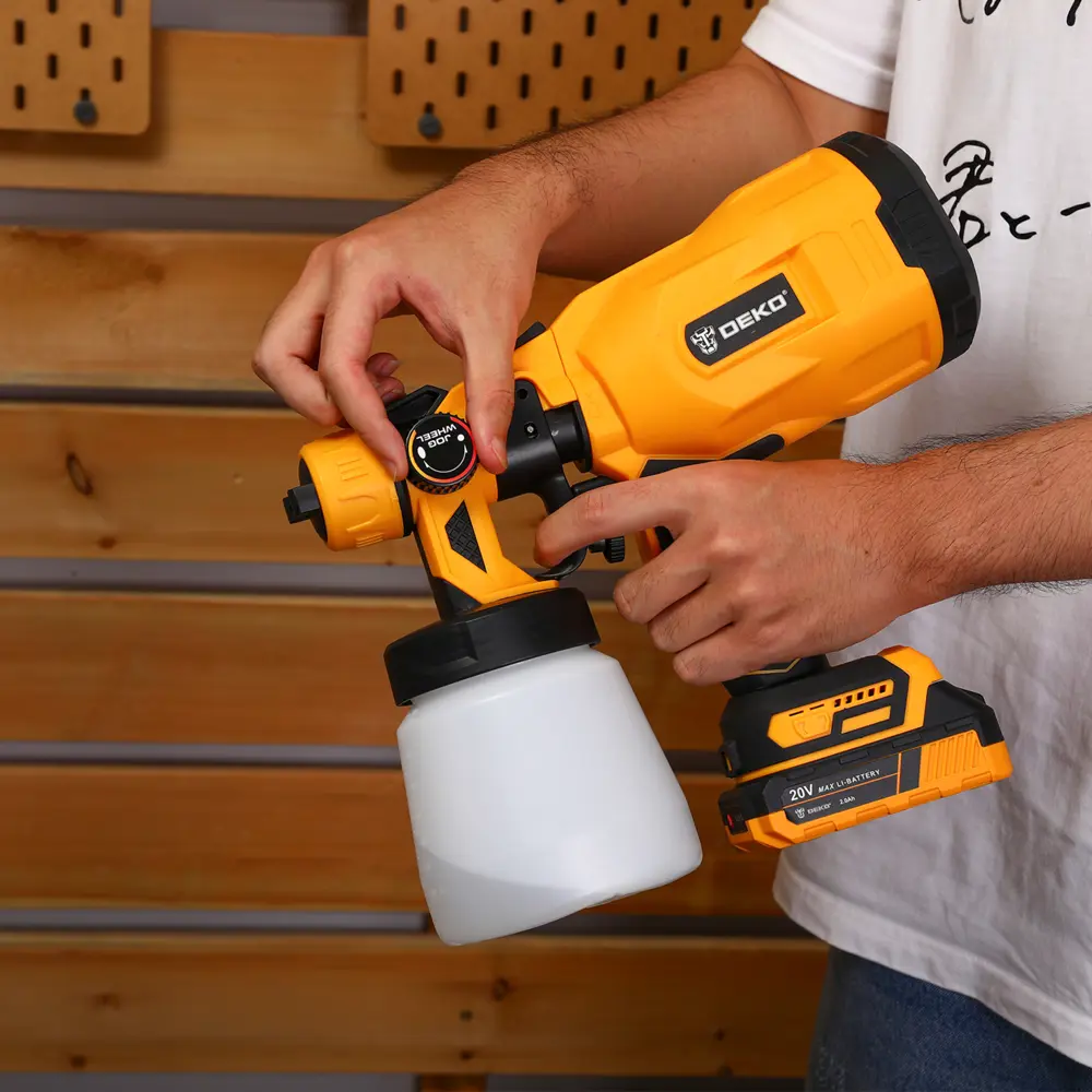 Краскопульт аккумуляторный Deko DKSG20K2, 20 В Li-ion 2 Ач, 0.6 л/мин STLM-2048595 - Вид №5