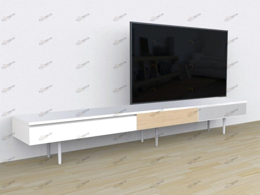 CP Parquet Тумба под ТВ из лакированного дуба с ящиками Cp lab design sun-id-1348386