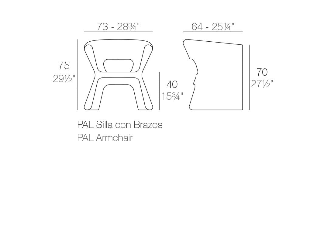 Полиэтиленовое садовое кресло Vondom Pal ARCH-00026031 - Вид №1