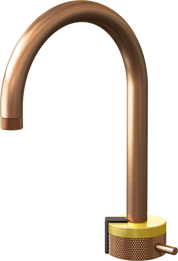 E-11502-R1BB-L2OX-BRG Однорычажный прогрессивный смеситель для раковины - излив 16см GRAFF MOD+