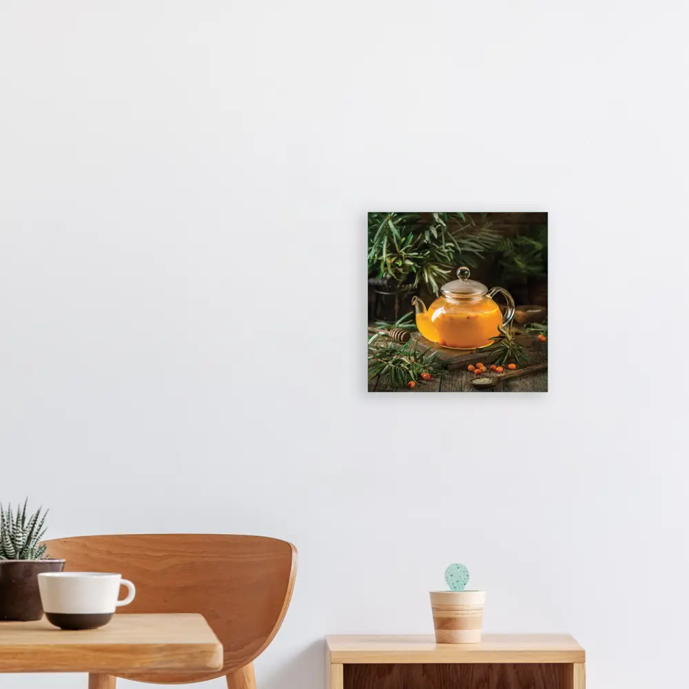 Картина на стекле «Облепиховый чай» 30x30 см POSTERMARKET STLM-2078725 - Вид №3