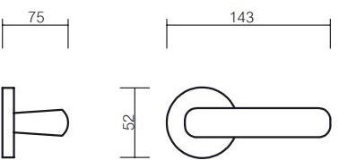 Pasini Ручка из латуни на розетке Lybra 3151  - Вид №2