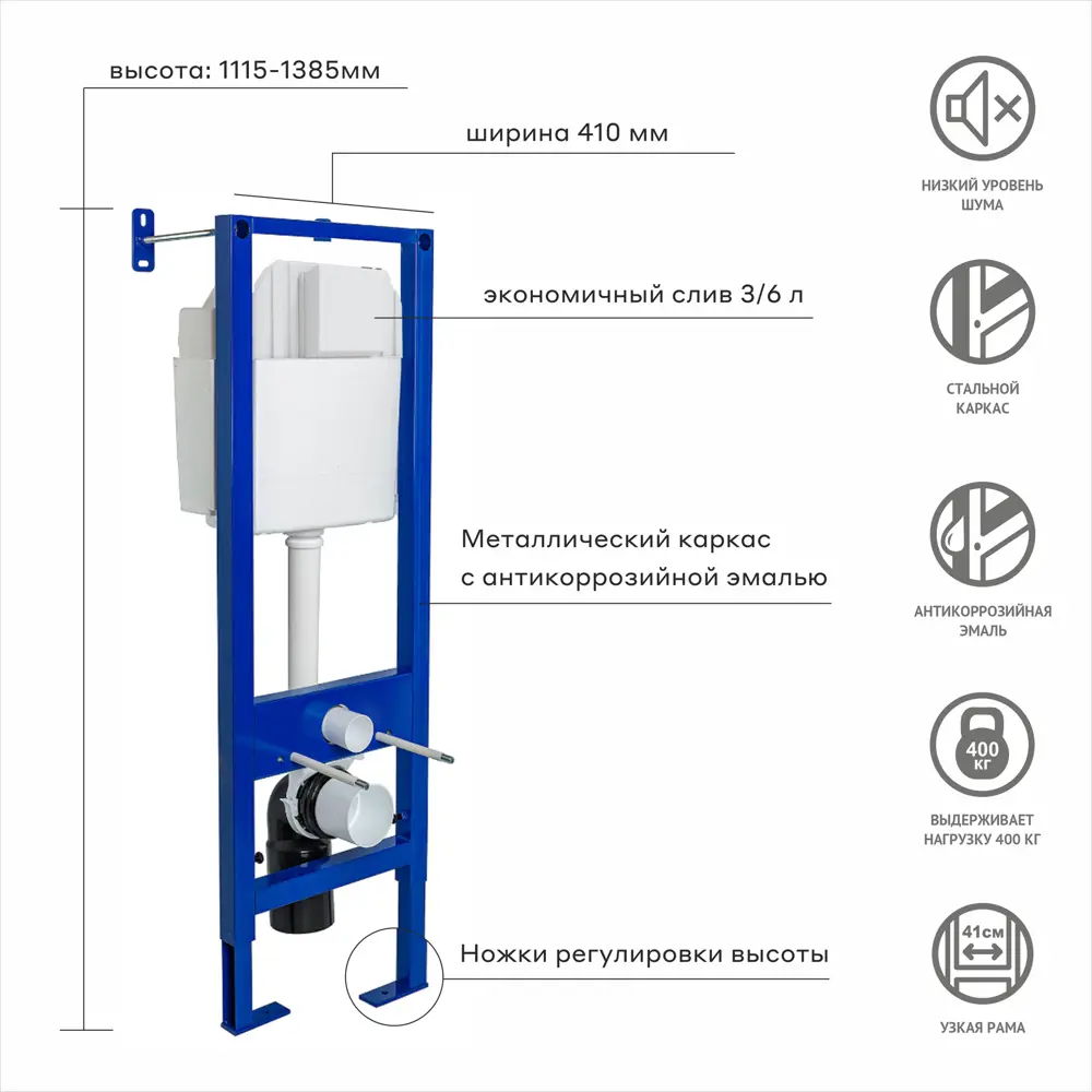 Комплект инсталляция с унитазом Berges Line Pro 043225, безободковый с микролифтом, клавиша SoftTouch цвет черный 89383651 STLM-2163205 - Вид №2