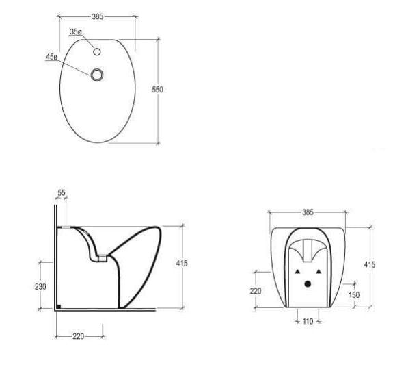 Напольное керамическое биде GSG Ceramic Design ARCH-00023569 - Вид №11
