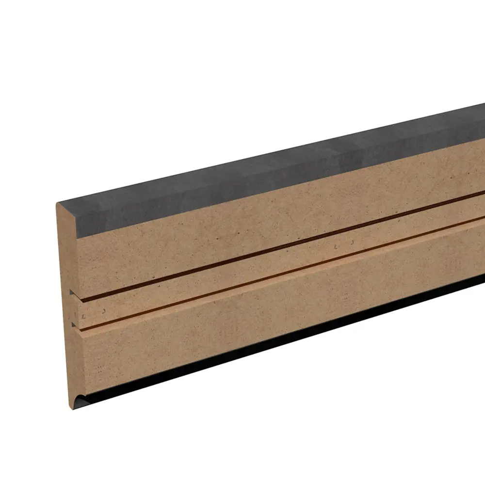 Плинтус напольный МДФ «Лофт тёмный» прямой высота 80 мм длина 2.05 м КРОНОПРОФИЛЬ STLM-2127759 - Вид №1