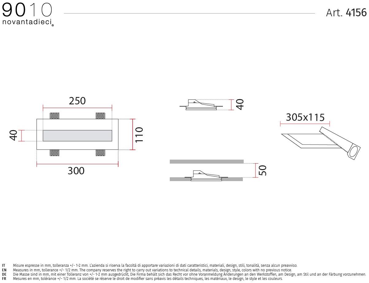 9010 novantadieci Настенный светодиодный светильник из cristaly®  4156  - Вид №2
