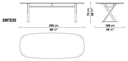 Maxalto Прямоугольный стол со столешницей из МДФ Pathos sun-id-1494695 - Вид №6