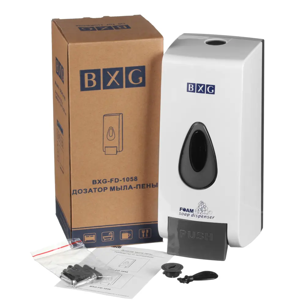 Дозатор для мыла-пены BXG FD-1058 подвесной цвет белый 89359862 STLM-2074012 - Вид №1