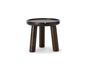 Низкий круглый журнальный столик из красного дерева