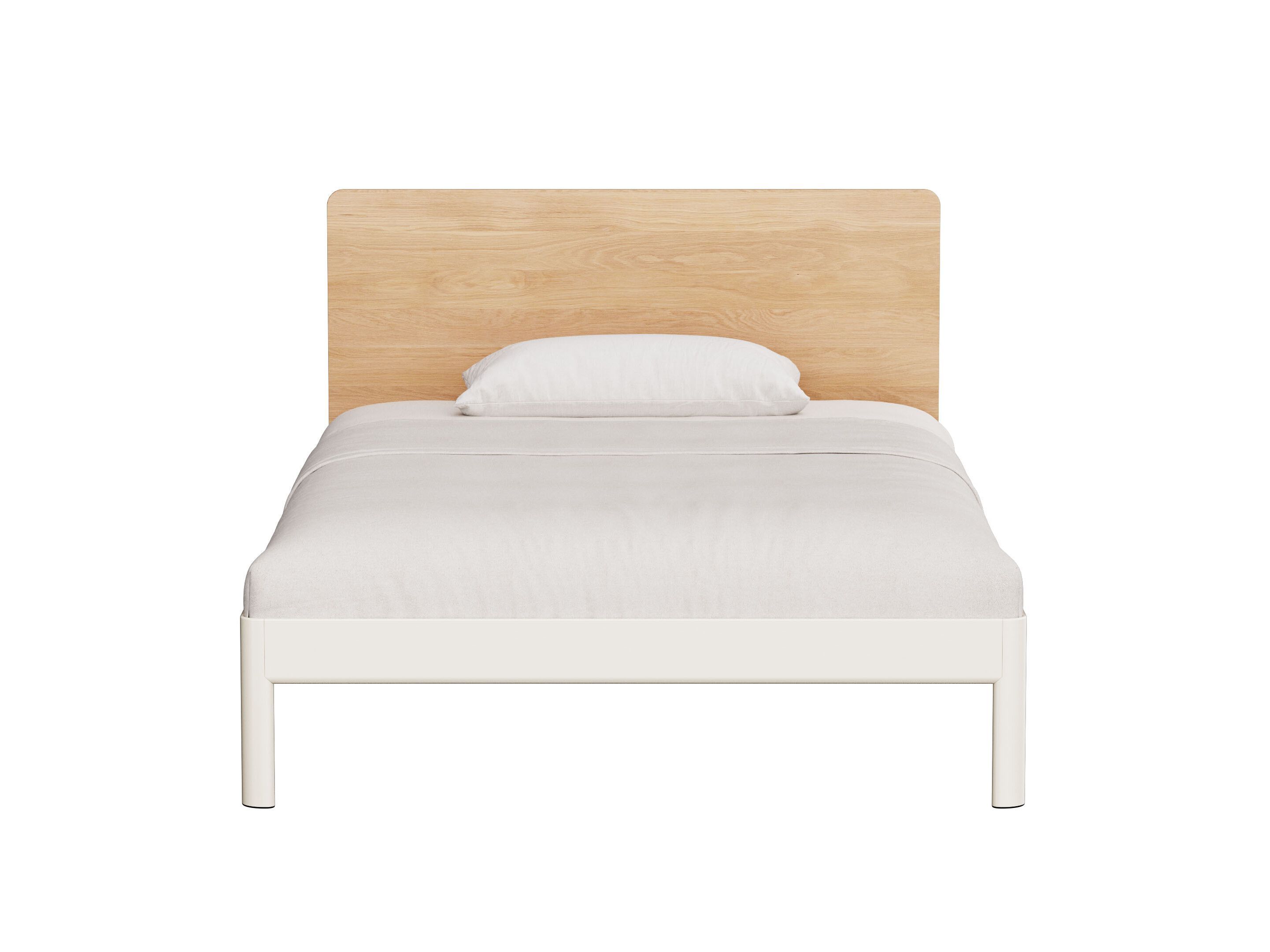 Алюминиевая и деревянная кровать с мягким изголовьем Noah Living Heia ARCH-00085591 - Вид №1