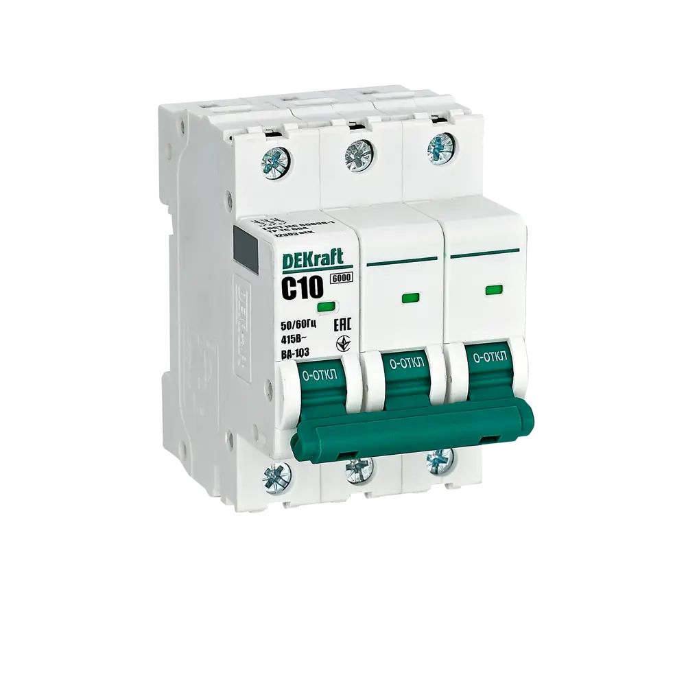 Автоматический выключатель DEKraft ВА-103 3P для защиты электросетей 84509385 STLM-0050962