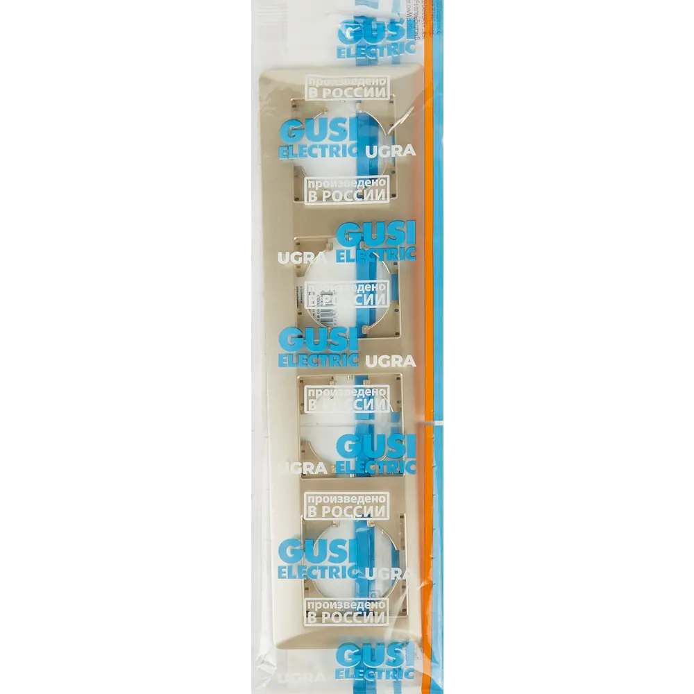 Рамка GUSI Electric Ugra для 4 розеток и выключателей, цвет шампань 83865117 STLM-0045261 - Вид №2