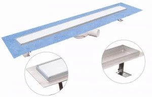 Dakota Канал и решетка из нержавеющей стали и стекла для душа Dakua+ - filo pavimento