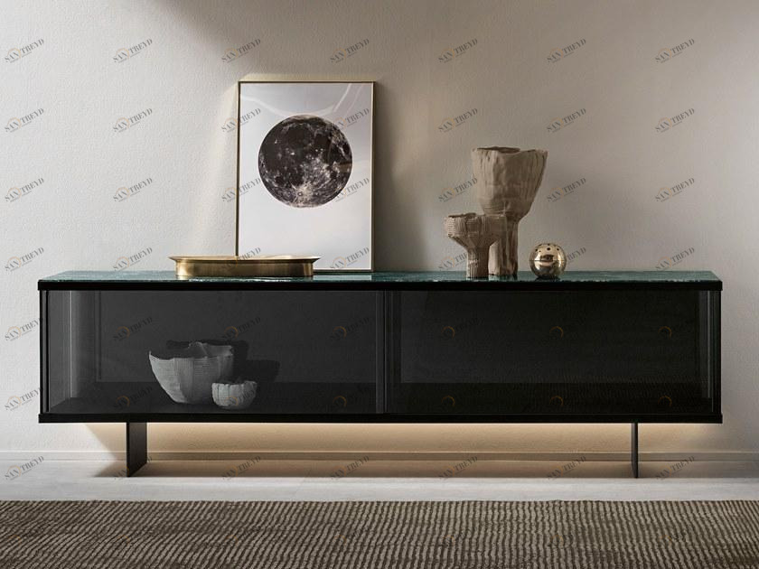 Tonelli Design Буфет стеклянный с раздвижными дверцами со встроенной подсветкой East side sun-id-1436762