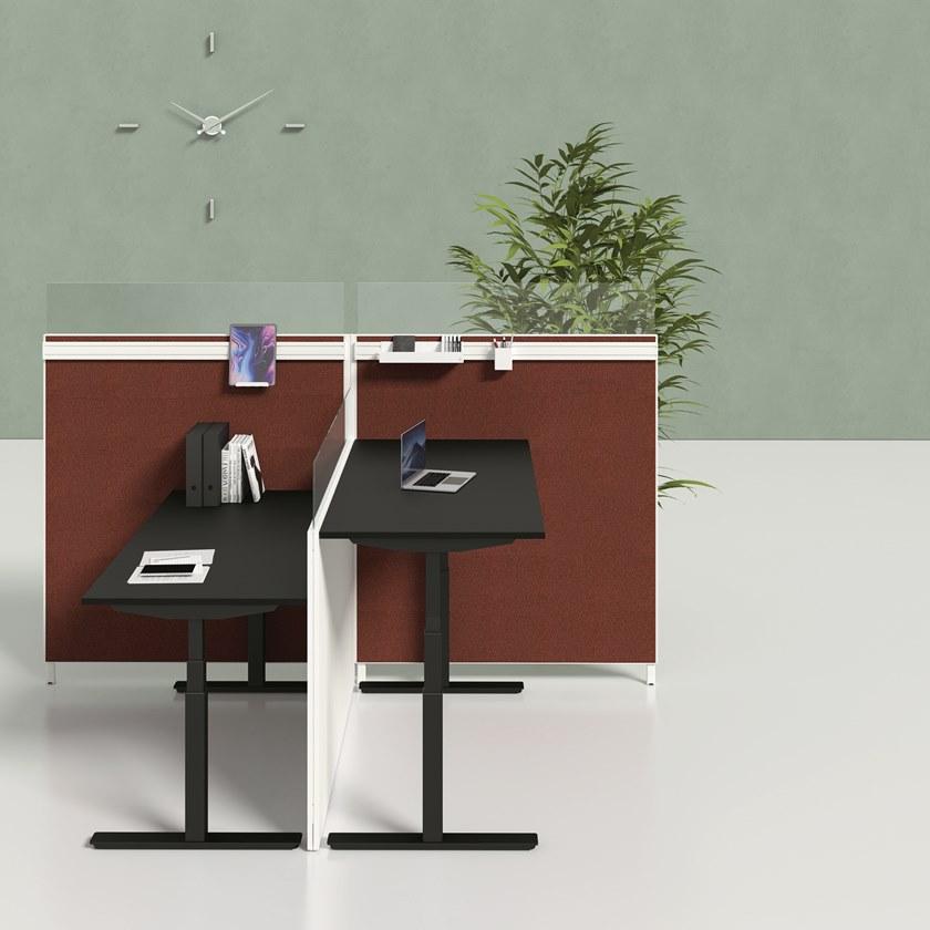 Bralco Отдельностоящая офисная перегородка из алюминия и стекла Kubick sun-id-1377515 - Вид №8