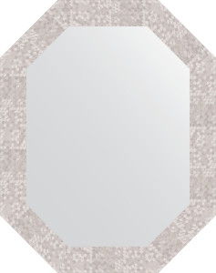BY 7098 Зеркало в багетной раме - соты алюминий 70 mm EVOFORM Octagon