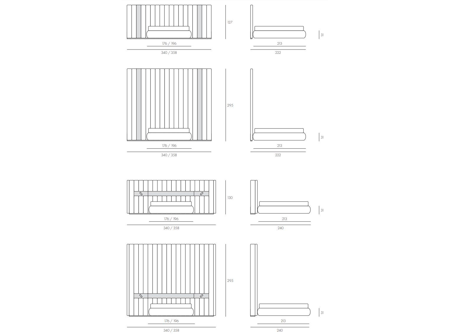Двуспальная мягкая кровать из ткани Olivieri дресс-код ARCH-00076369 - Вид №25