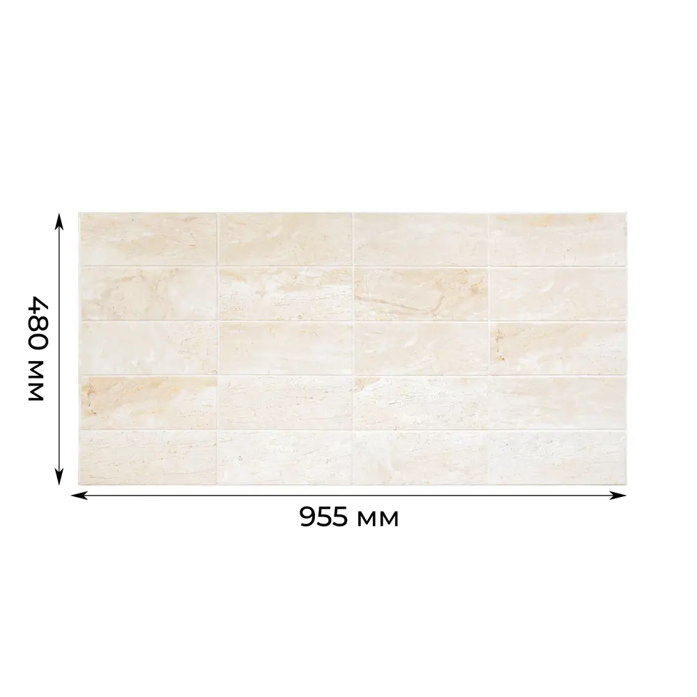 Панель ПВХ Брик шампань 3x957x482 мм 0.47 м² 89457241 STLM-2000284 Santreyd  - Вид №5