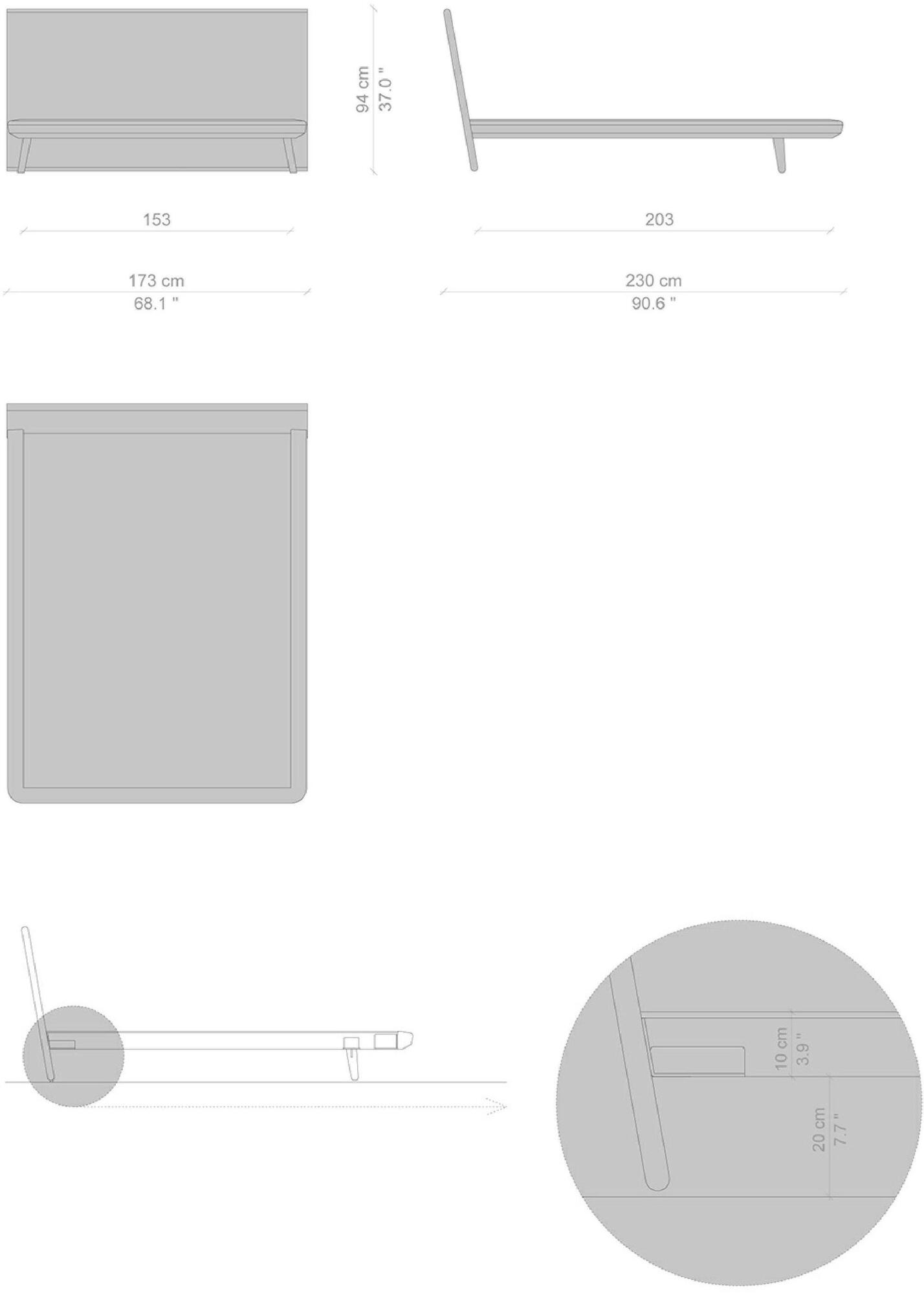 Cassina Кровать с изголовьем из ясеня  L42  - Вид №42