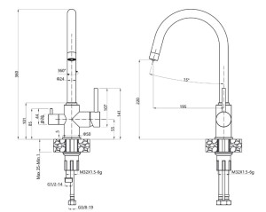 Смеситель для кухни из нержавеющей стали