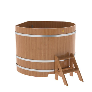 1364 Купель угловая из дуба 1,37х1,37х1,1 натуральная Alyarus