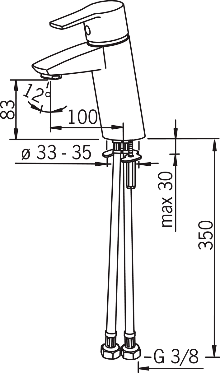 Oras 2810F Смеситель для умывальника 2810F Cubista Хром  - Вид №3