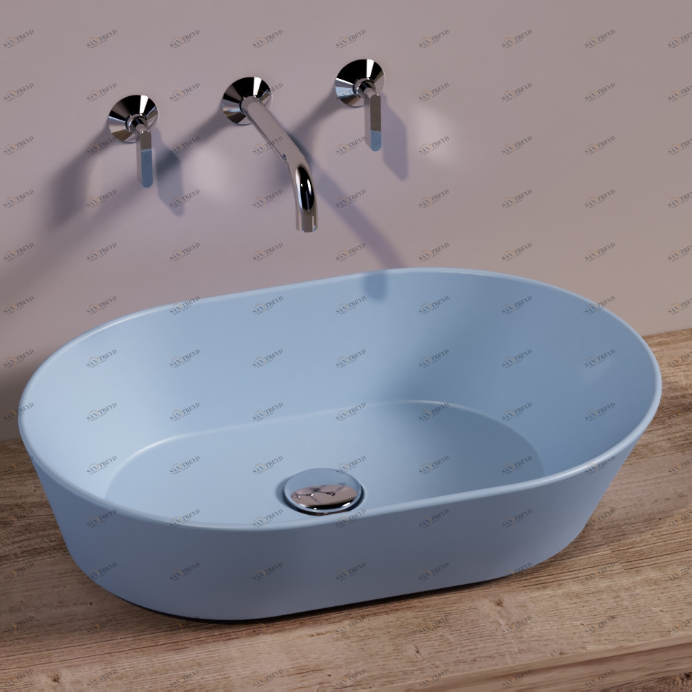 WA02PERVINCAMATT Накладная раковина на столешницу  овальная Simas 