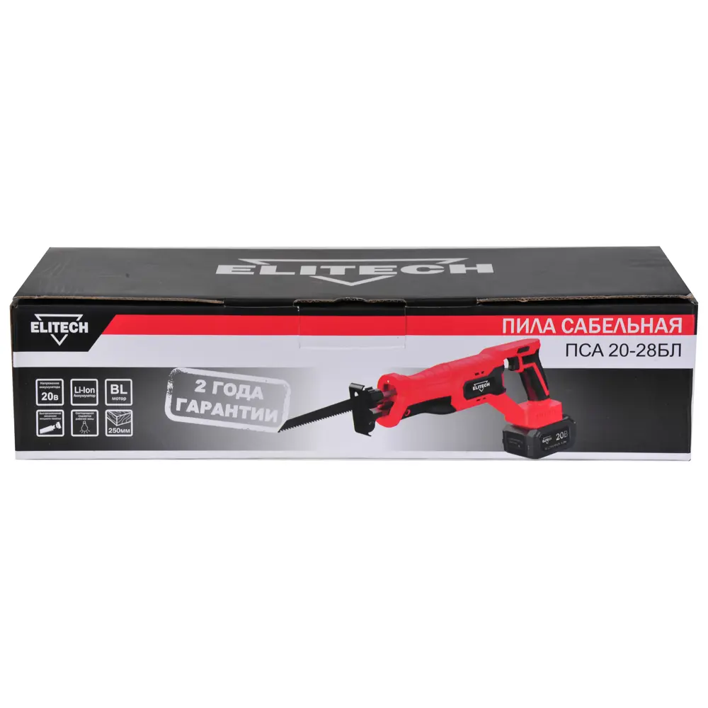 Аккумуляторная сабельная пила Elitech ПСА20-28БЛ с АКБ 4 Ач 89335737 STLM-0838424 - Вид №4