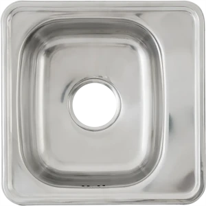 Мойка врезная Vidage квадратная 38х38 см глубина 15 см нержавеющая сталь цвет хром