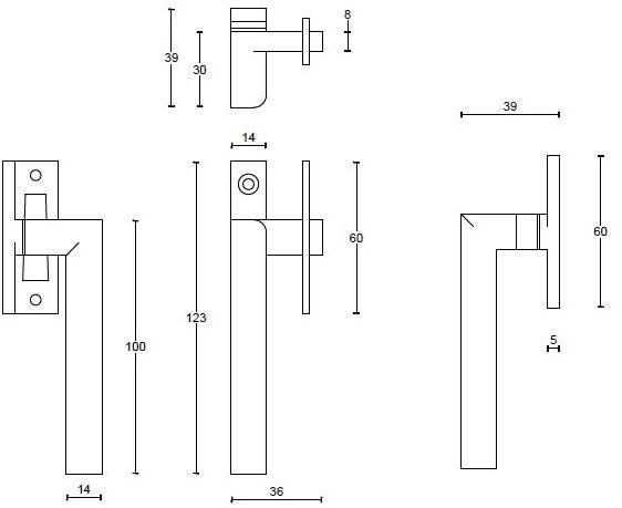 Formani Ручка из нержавеющей стали для раздвижных окон Two Pb23-rb - Вид №2
