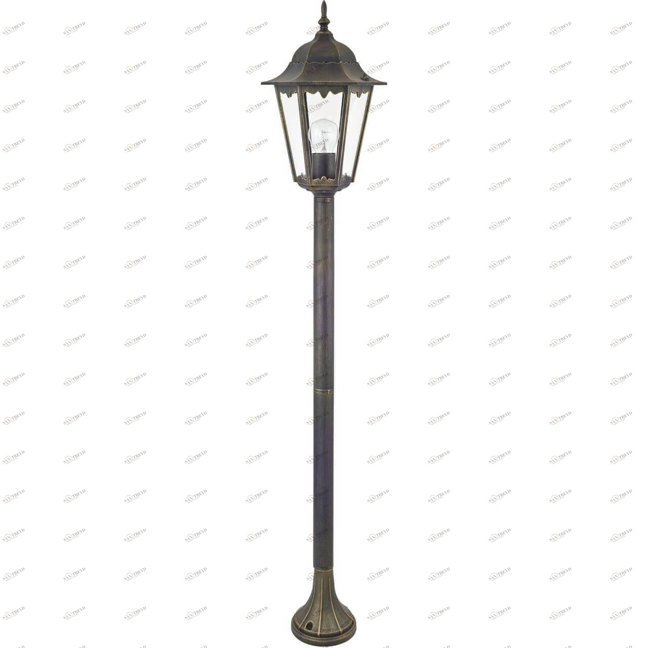 Уличный светильник парковый H 125 см черный London 1808-1F FAVOURITE ФОНАРЬ 00-3899083 Черный 